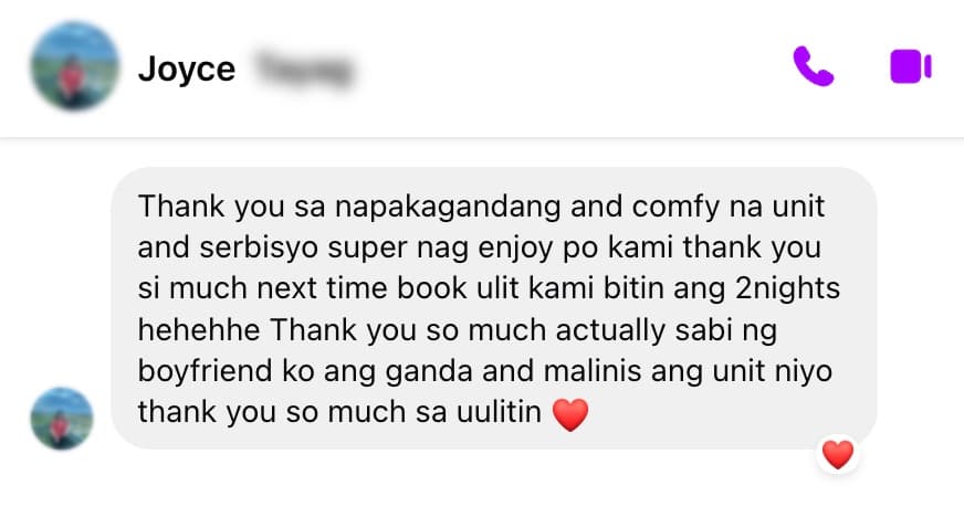 Guest feedback screenshot 3